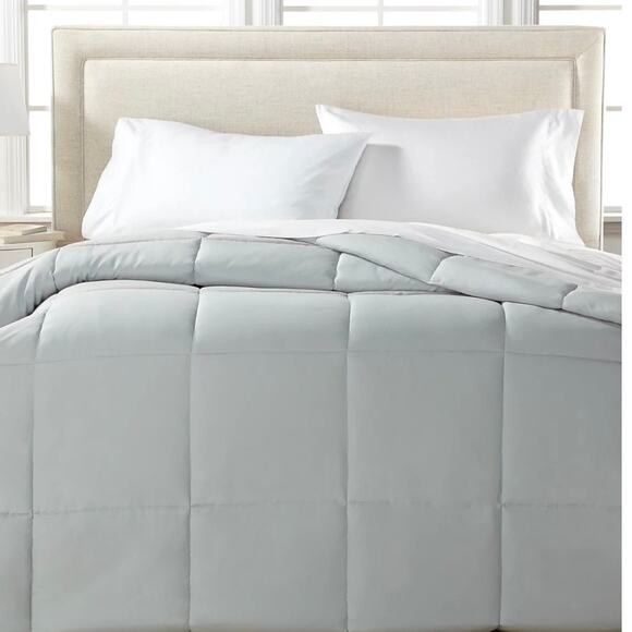 Royal Luxe Hypoallergenic Light Warmth Microfiber Comforter Gray Full/Queen - Picture 1 of 4